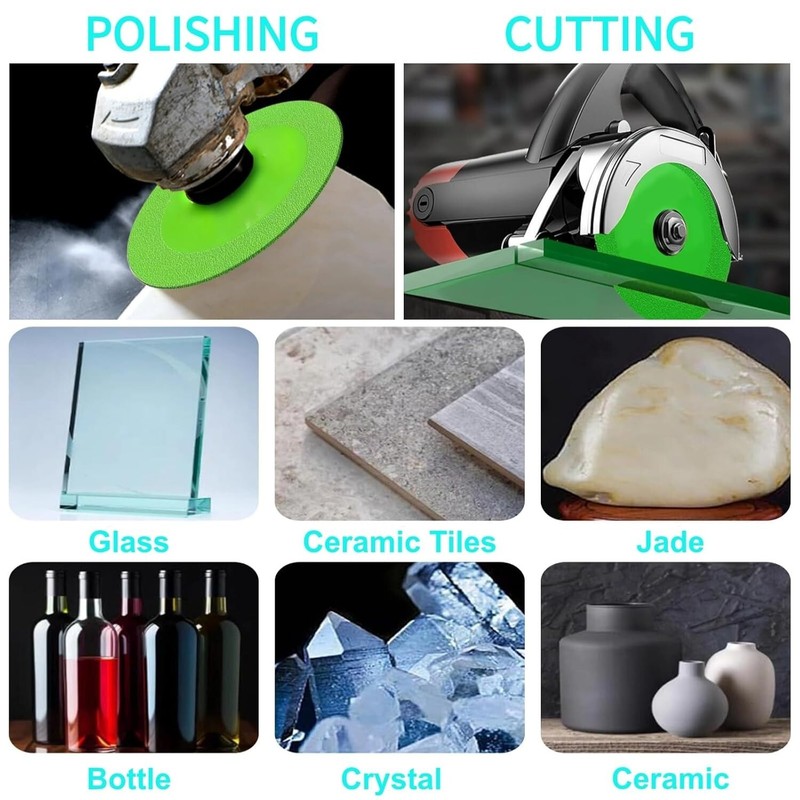 5 Pcs Glass Cutting Disc for Angle Grinder, 4" Ceramic Tile Cutter Blade, Ultra gallery