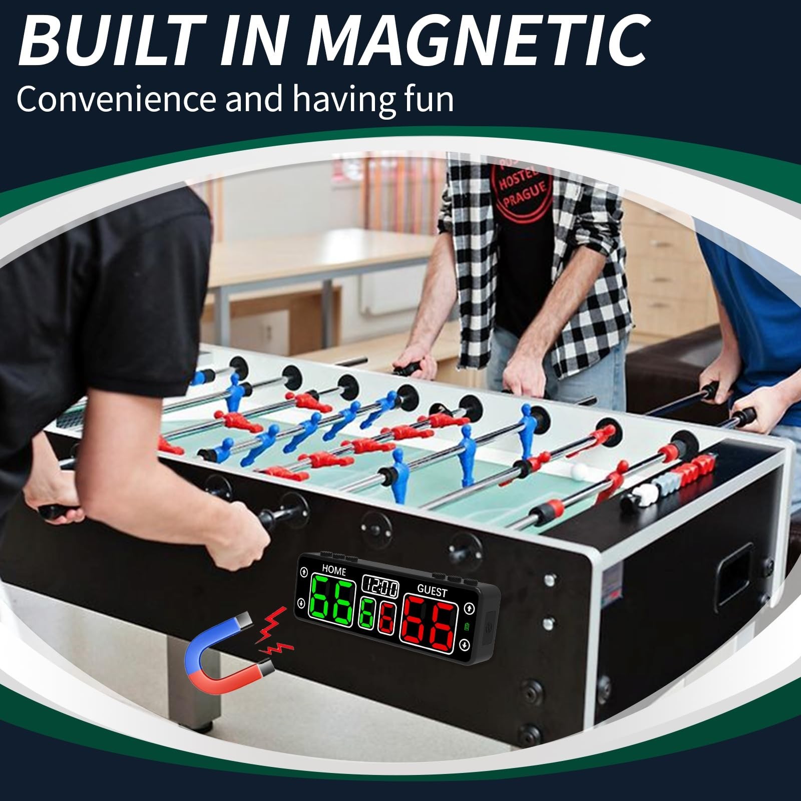 YZ Upgraded Digital Scoreboard with Timer, Mini Magnetic Electronic Scoreboar... gallery