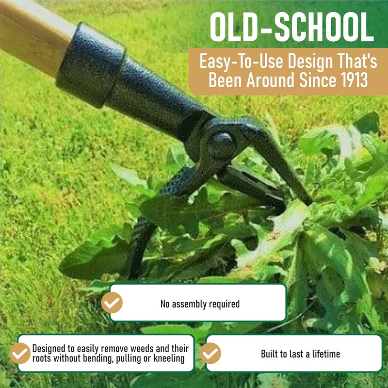 - the Original Stand up Weed Puller Tool with Long Handle - Made with Real Bambo gallery