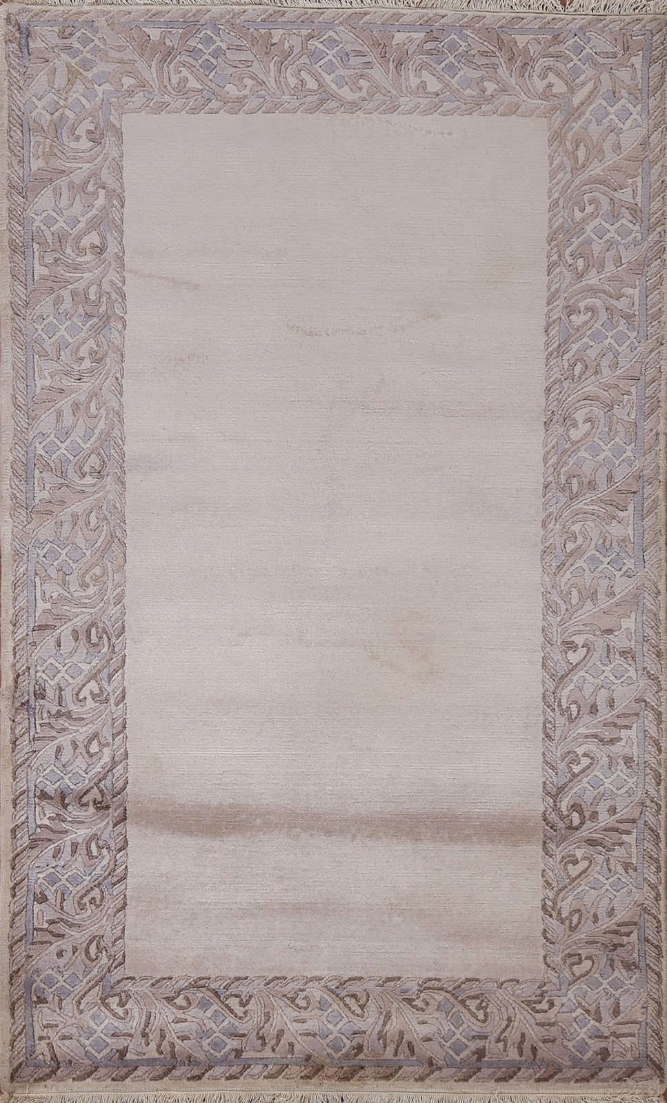 Bordered Nepalese Oriental Accent Rug 3x5 Hand-knotted Wool Carpet for Foyer gallery