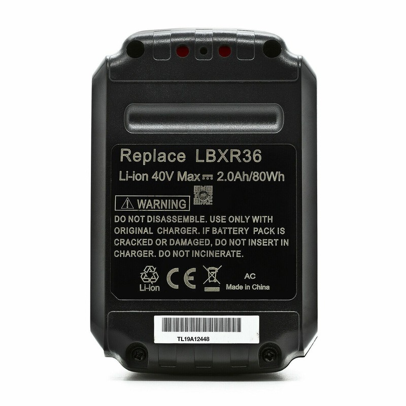 40V MAX Lithium Battery Replacement for Black & Decker LBX1540 LBX2040 4.0Ah gallery