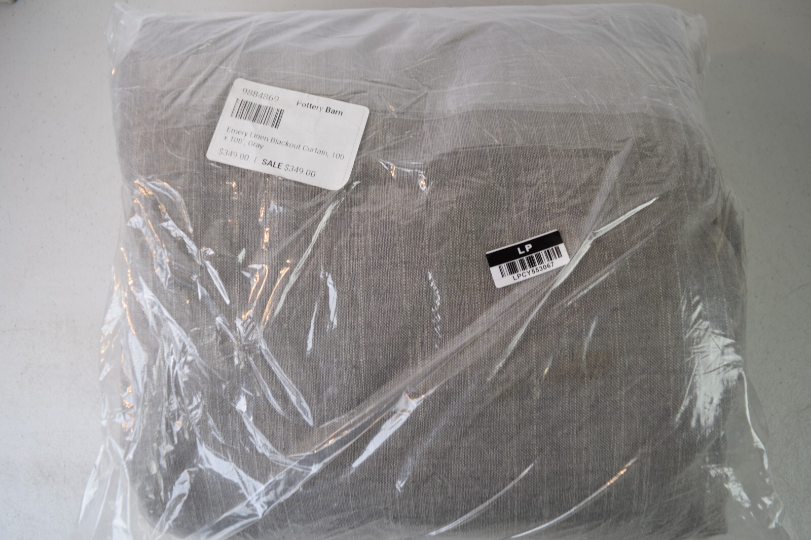 Pottery Barn Emery GRAY 3 in 1 pole top black out curtain. 100 x 108 gallery