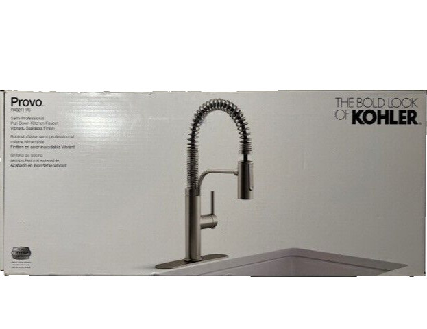 Kohler Provo R43211-VS Pull-Down Kitchen Faucet Vibrant Stainless Steel Used gallery