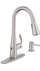 Essie Touchless MotionSense Pull-Down Sprayer Faucet in S. R. Stainless by MOEN