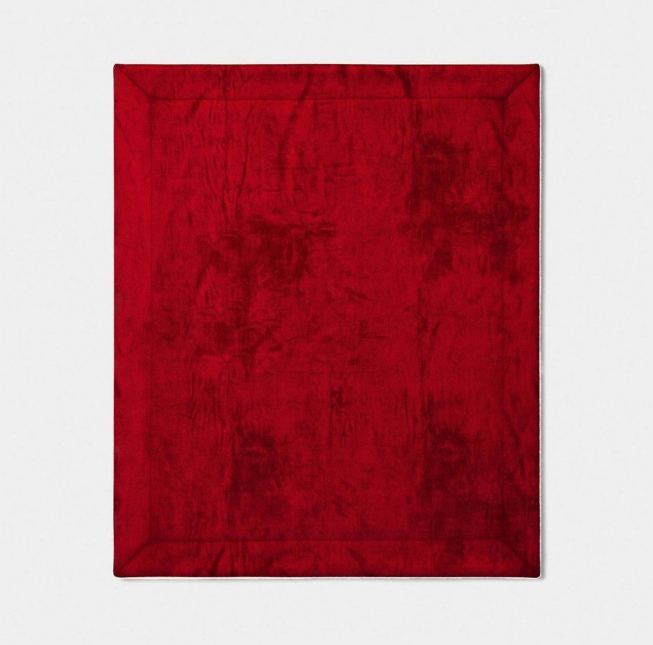 Plaid Plush Throw Blanket Red with Faux Shearling Reverse - Threshold™ 60”x 50” gallery