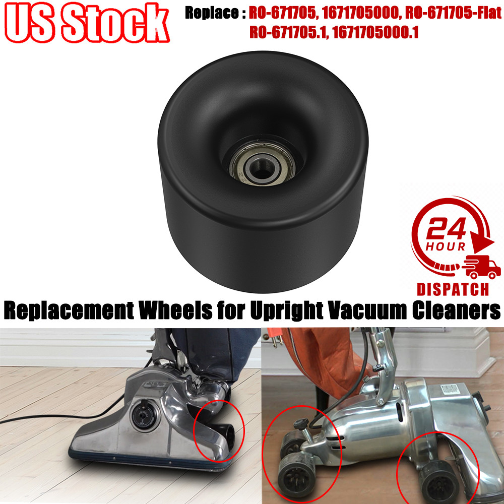 For Royal Metal Upright Vacuum Cleaner Pom Polyurethane Replacement Wheels Black gallery