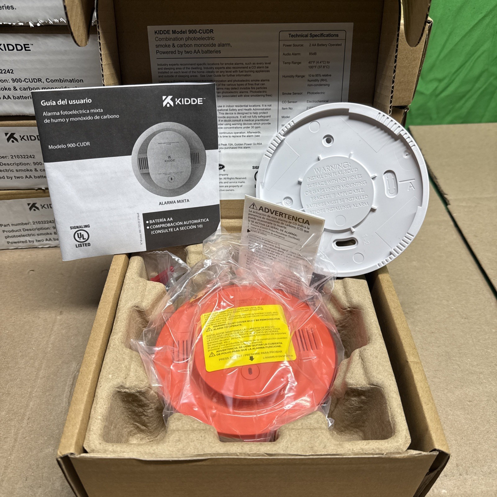 Kidde Smoke & CO Detector, AA Battery, LED, MAY 2024 (900-CUDR) gallery
