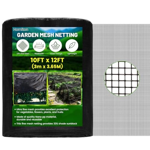 Stronger Garden Mesh Netting Ultra Fine Nano PP Plant Covers, 10 x 12 FT Black gallery