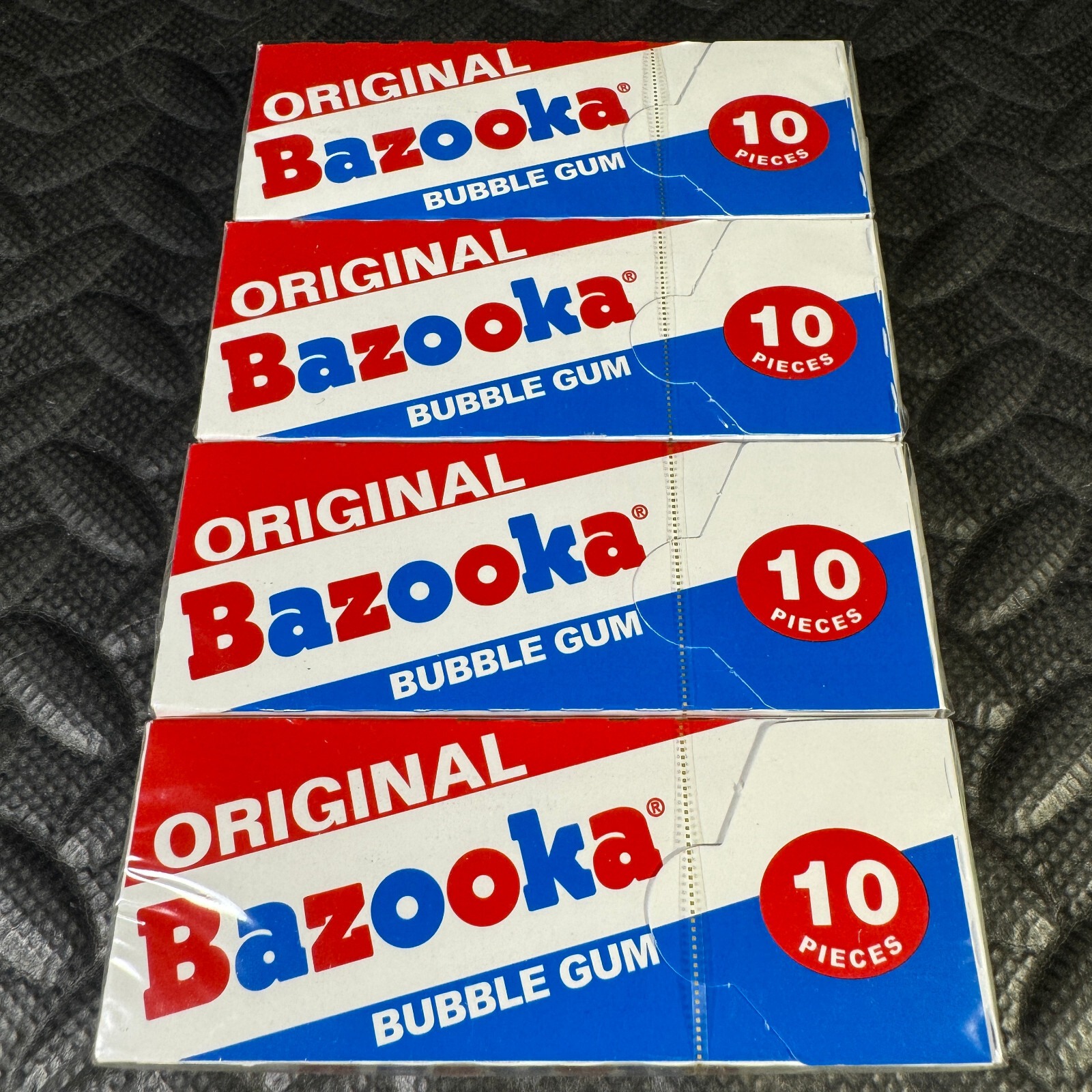 4-PACK LOT BOX BAZOOKA ORIGINAL FLAVOR BUBBLE GUM 10 PIECES PER PACK = 40 pcs! gallery