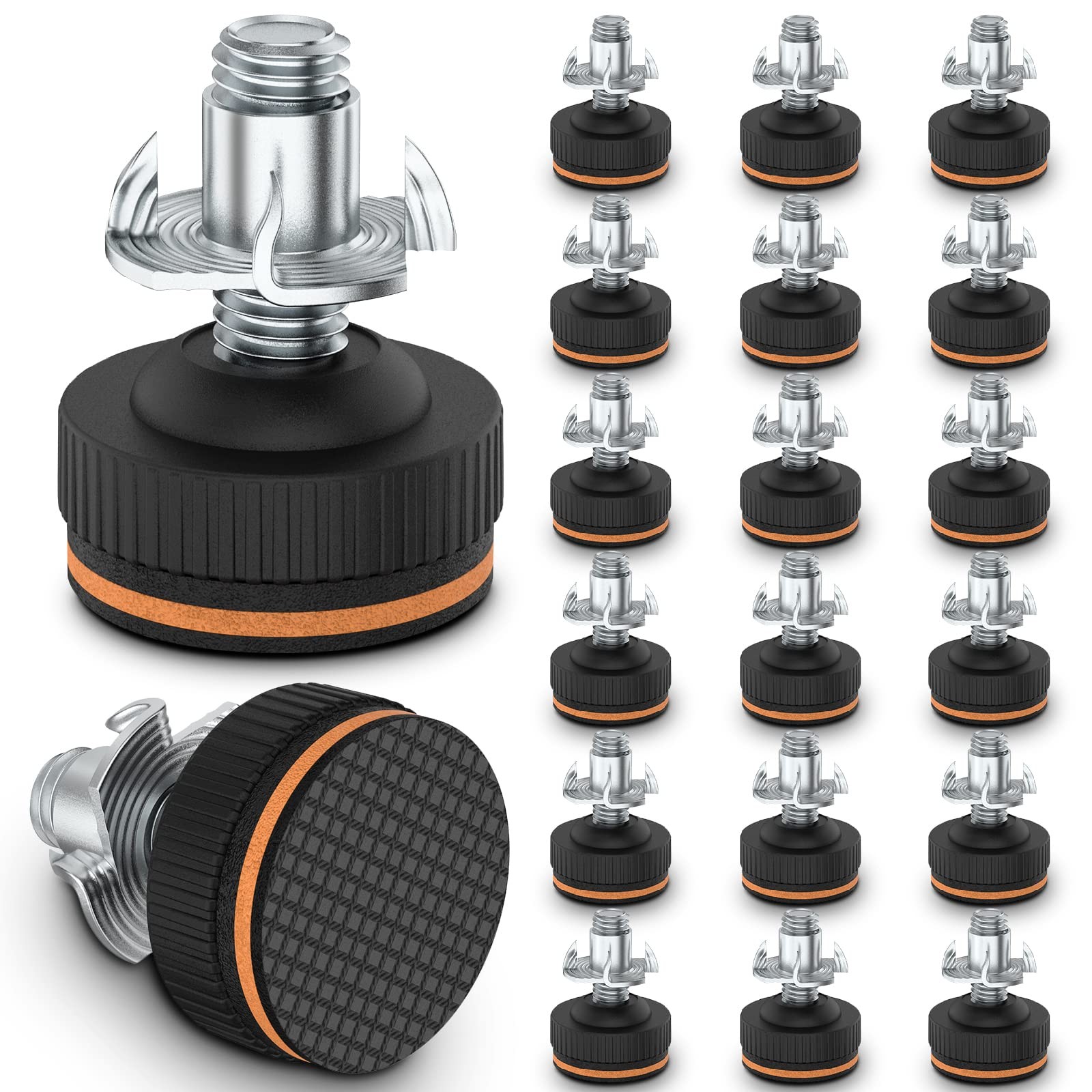20 Pcs Adjustable Furniture Levelers with Floor Protectors, 3/8" Heavy Duty L... gallery