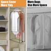 Clear Garment Bags for Open Closet 40"/ Zippered Plastic Suit Covers for Men ... gallery