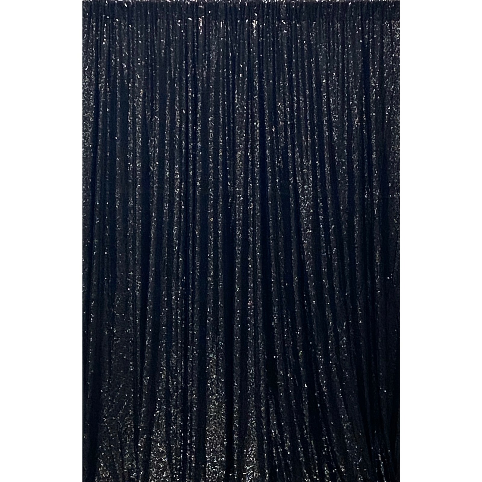 (2) black 6 ft x 6 ft Sequined Backdrop Curtain Wedding Party Decorations gallery
