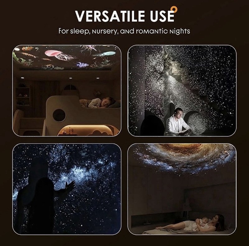 Galaxy projector, 2-in-1 starry sky projector night light, high-resolution 12Pcs gallery