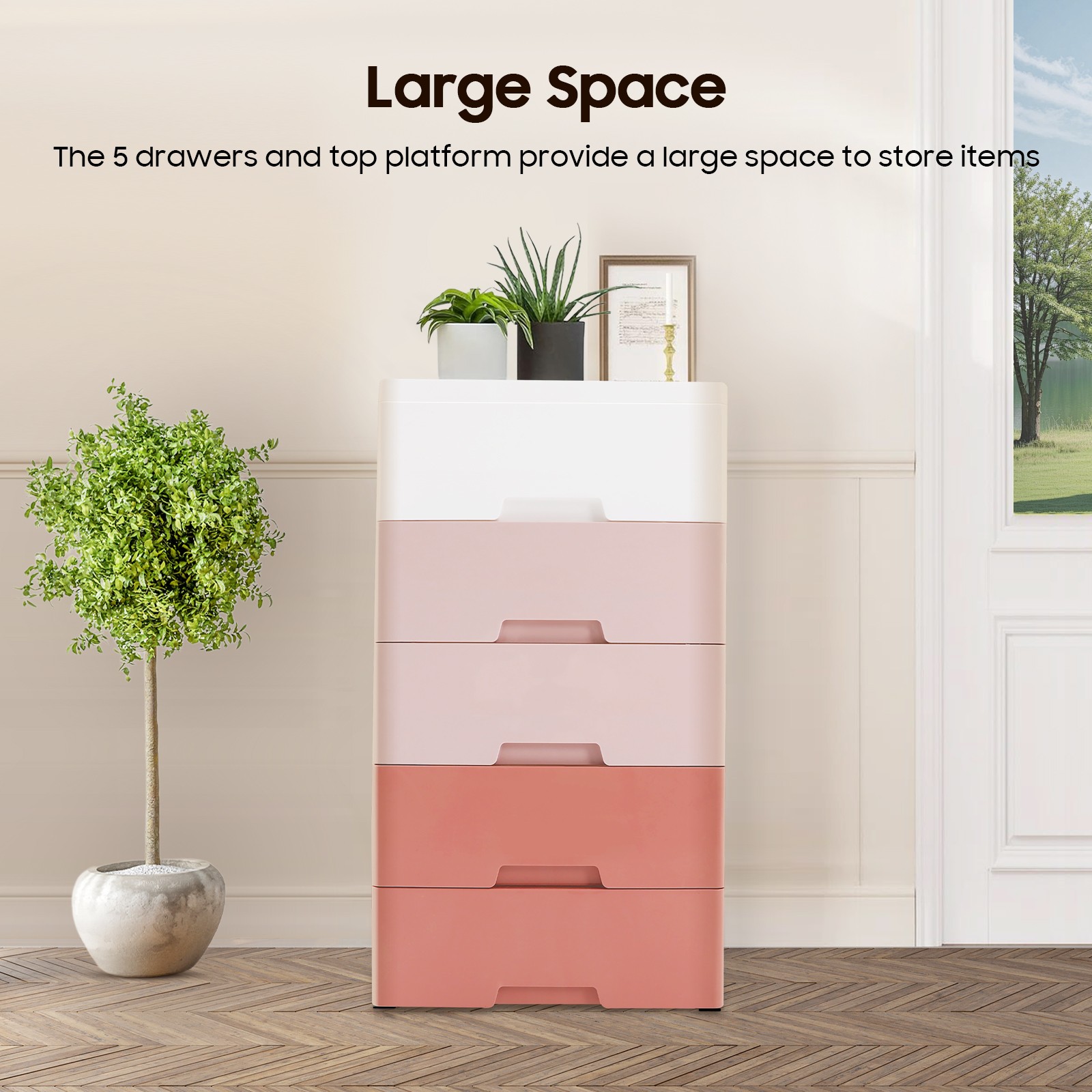 Cupboard 5layer Storage Drawers Storage Cabinet Bedroom Clothes Toys Storage Set gallery