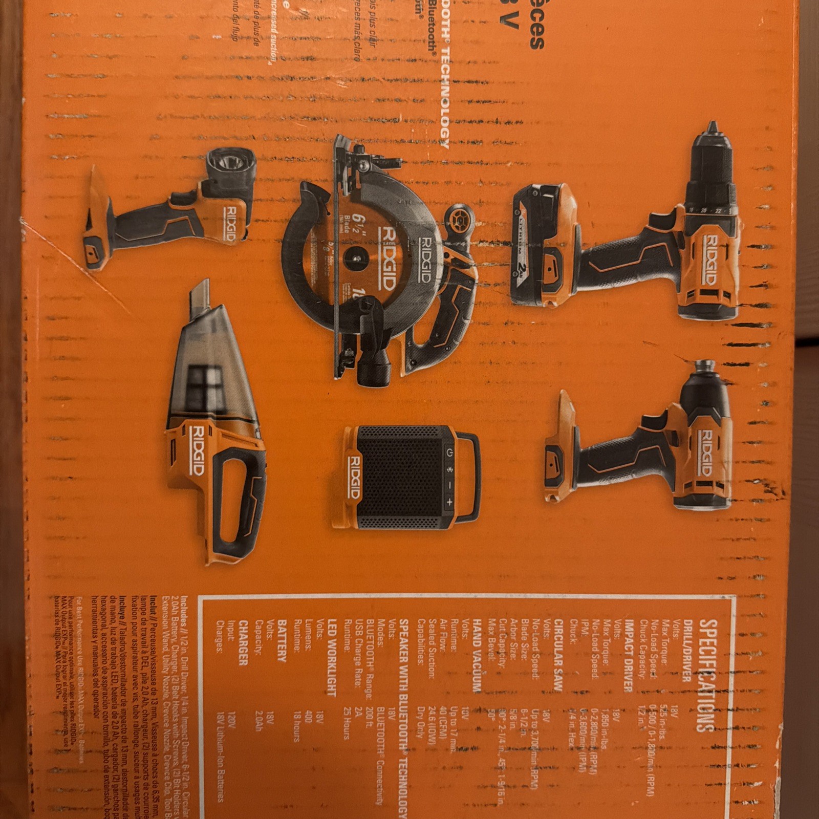 ⚡FAST SHIP⚡RIDGID R18V Cordless 6-Tool Combo Kit 2.0 Ah BRAND NEW SEALED gallery
