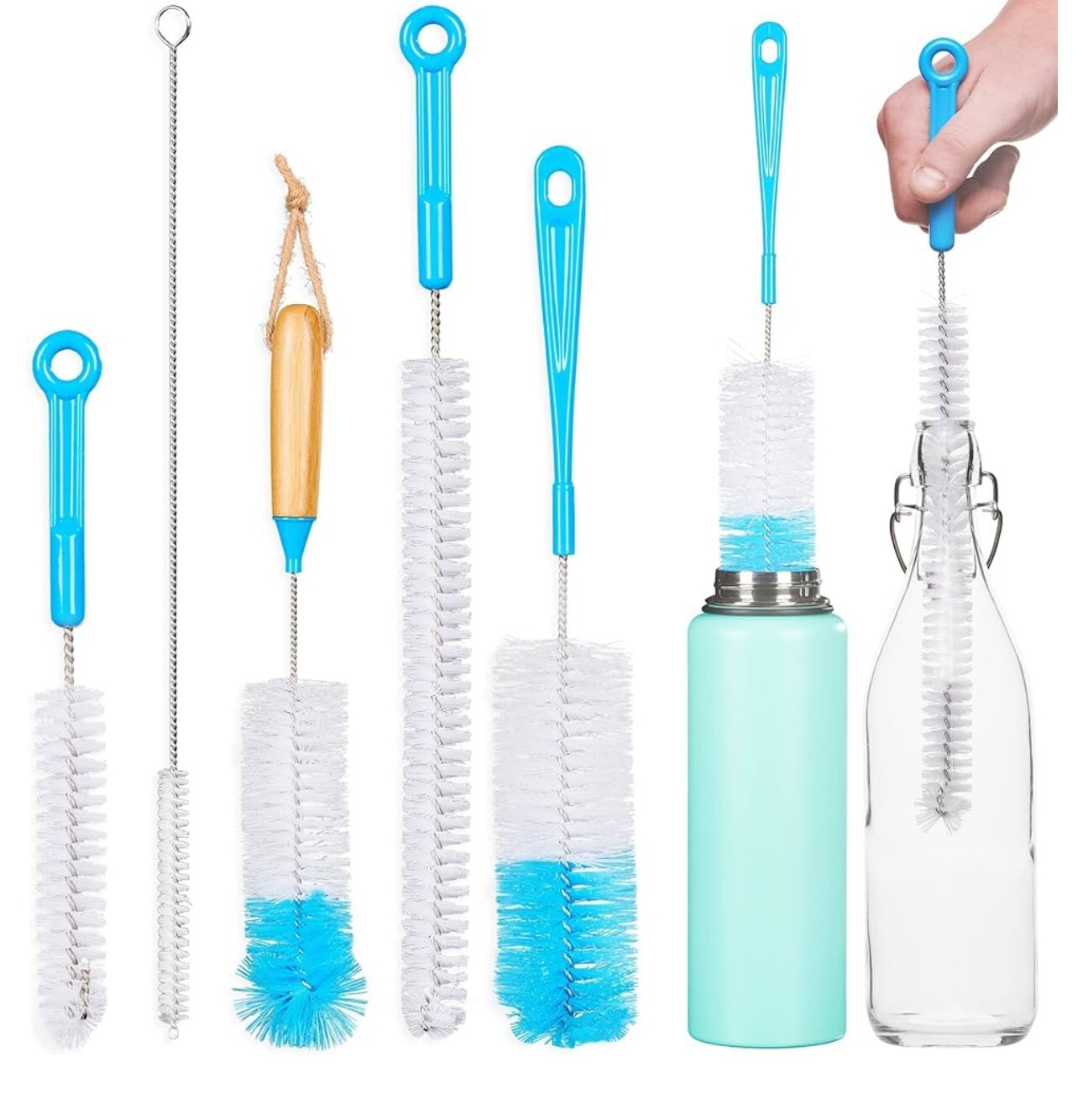 Turbo Microfiber Bottle Brush Cleaner Pack - Set of 5 Bottle Brushes gallery
