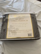 LUX DECOR COLLECTION DUVET 3 PC SET, 1800 SERIES, DARK GREY, NWOT gallery