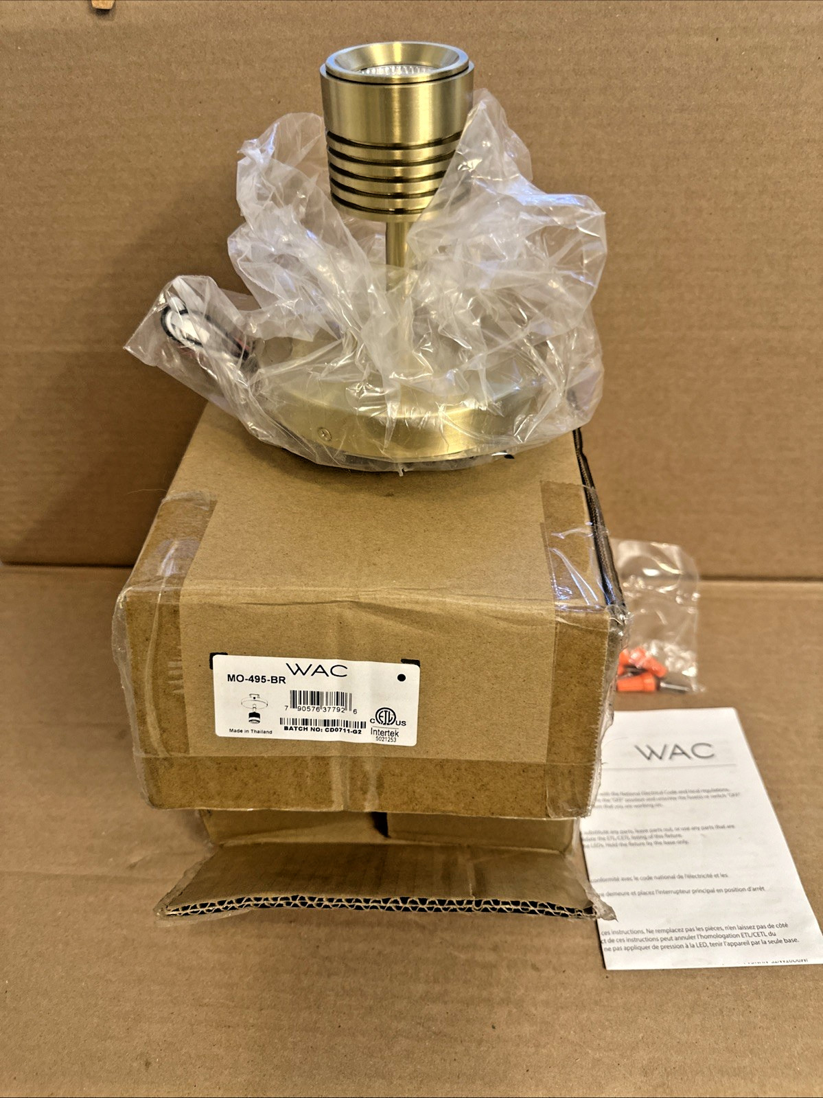WAC Lighting MO-495-BR Display Lighting Brushed Brass 9 watt LED Spot Light gallery