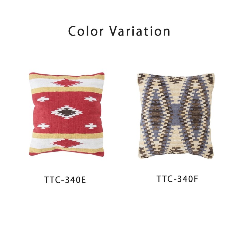 Throw Pillow Sofa Couch Accent Cushion Indian Hand Loomed TTC-340E Azumaya NEW gallery
