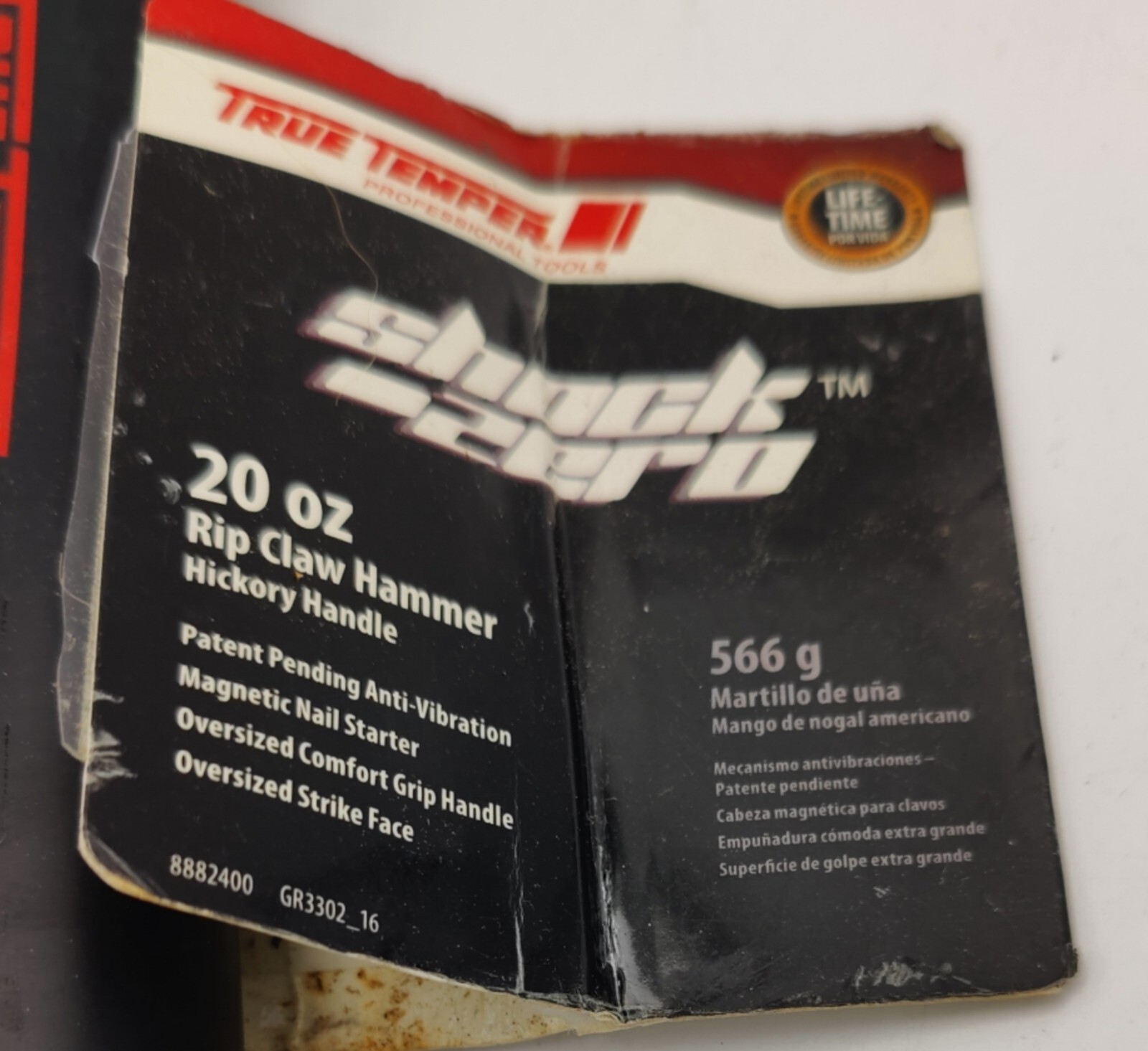 New! True Temper Shock Zero Genuine Hickory Wood Rip Claw Hammer 20 oz / 14" gallery