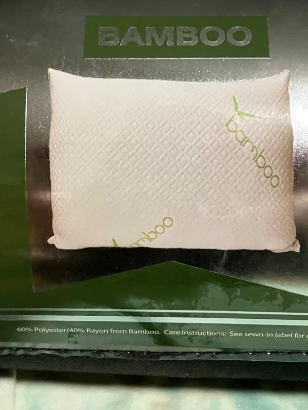 AMY MILLER HOME Bamboo Shredded Memory Foam Pillow 19 x 25 Never Removed Fm Pkg gallery