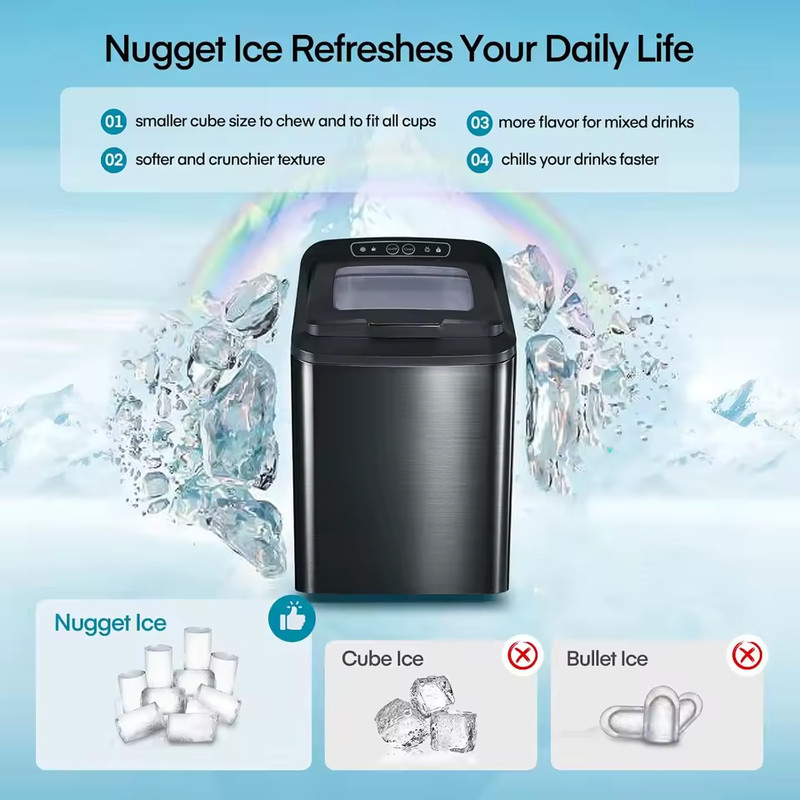 Gevi Countertop Nugget Ice Maker Machine 28lb/24 SelfCleaning Portable Ice Maker gallery