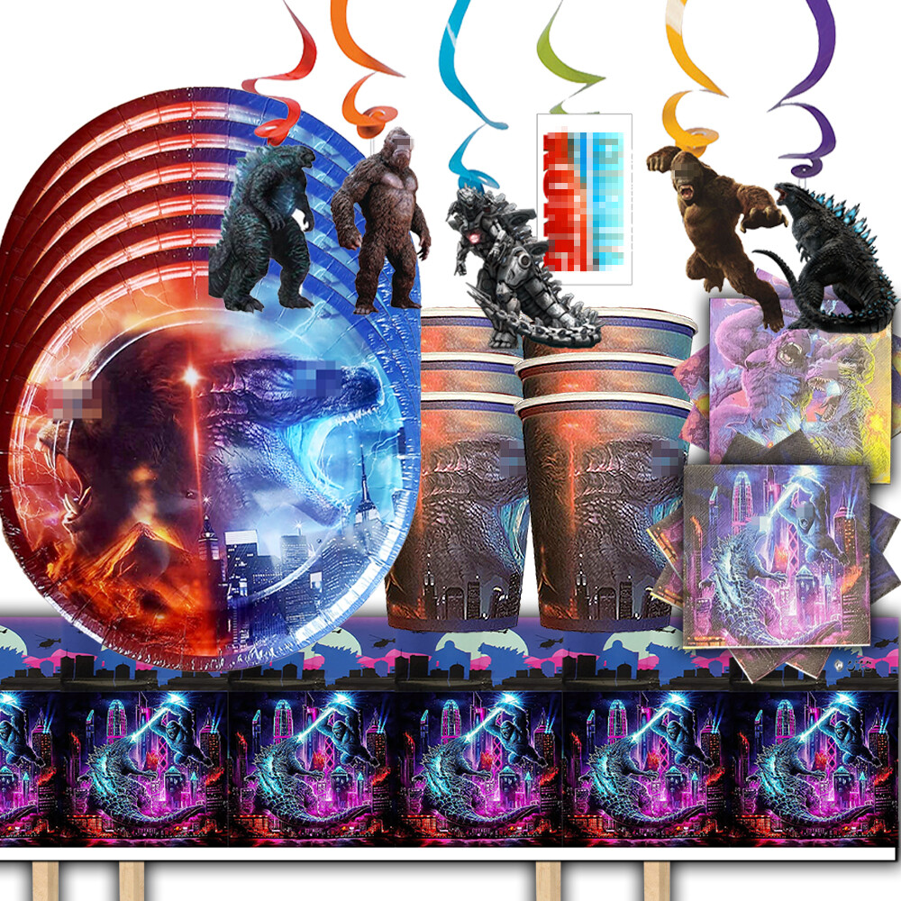 godzilla PARTY SUPPLIES BIRTHDAY DECORATION BALLOON TABLEWARE BANNER TABLE COVER gallery