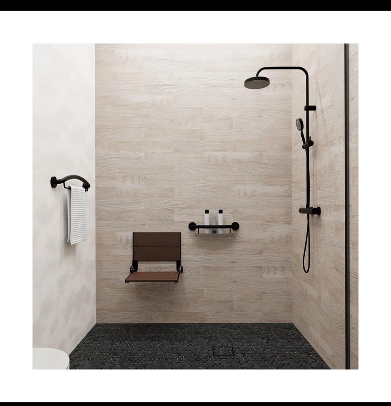 HEALTHCRAFT Plus 2-in-1 Corner Shelf/Grab Bar (9.5 Inch) | ADA Compliant -READ gallery