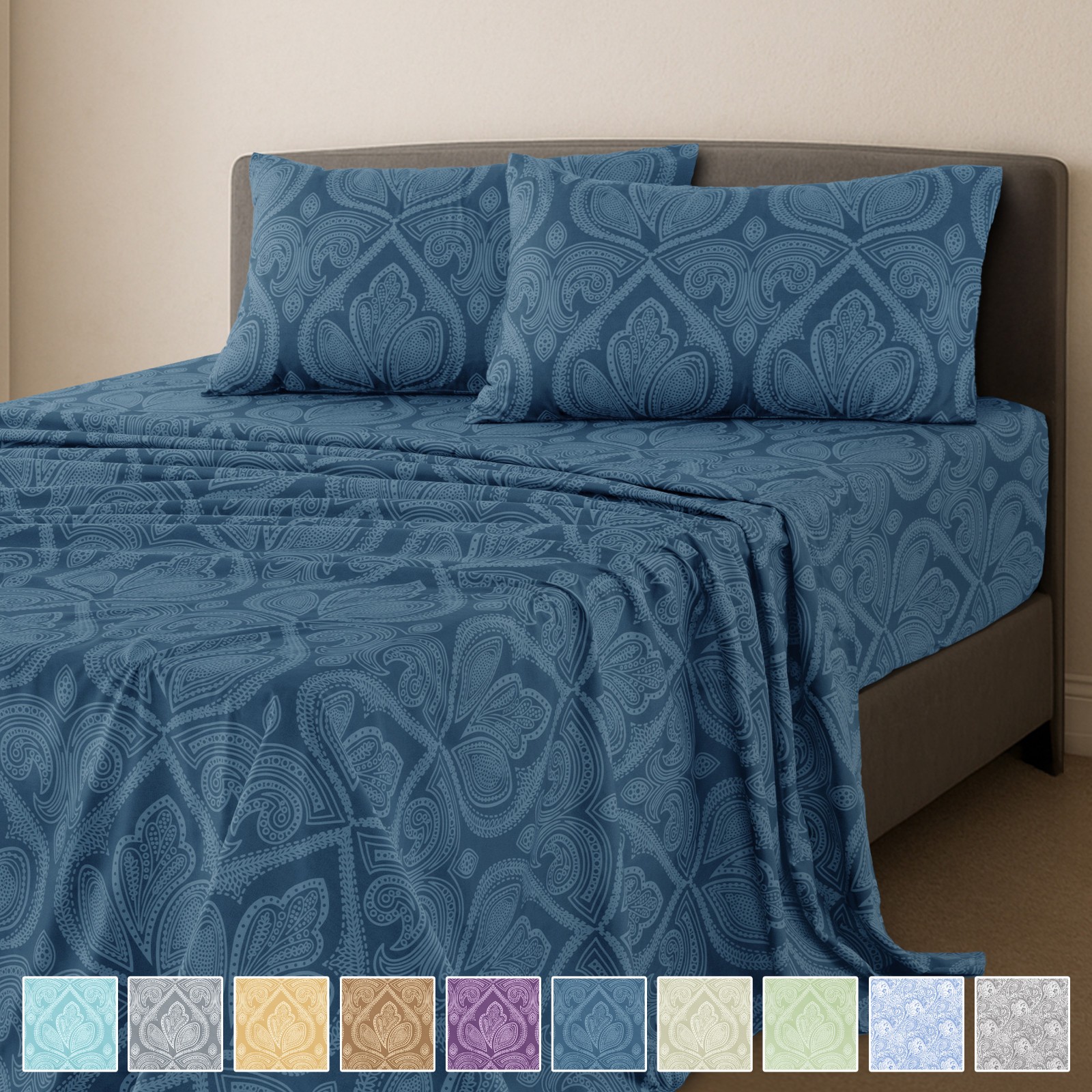 4 Piece Sheet Set Hotel Collection Luxury Ultra Soft Deep Pocket Bed Sheets Sets gallery