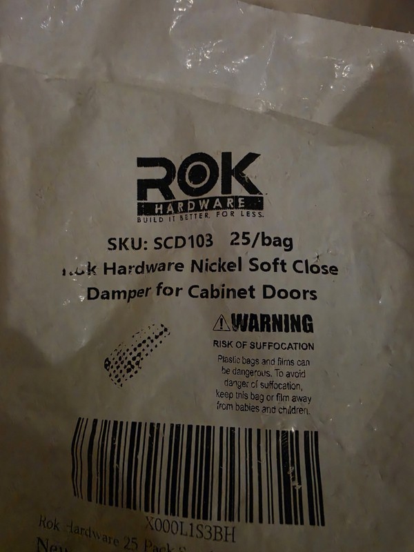 ( QTY 25) Rok Hardware SCD103 Soft Close Cabinet Damper Self Closing Mechanism gallery