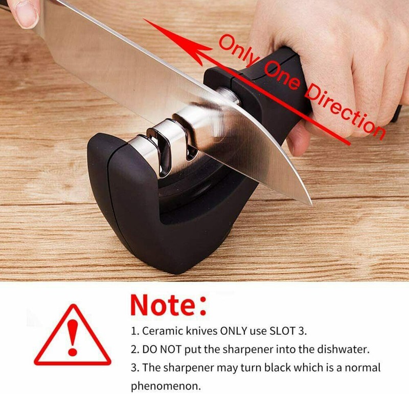 3 Stage Knife Sharpener Professional Ceramic Tungsten Kitchen Sharpening System gallery