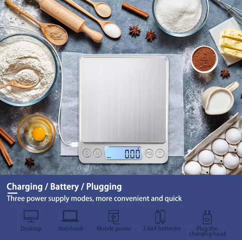 SUPER SENSITIVE KITCHEN SCALE 0.1g/3KG BATTERY ELECTRONIC DIGITAL LED gallery