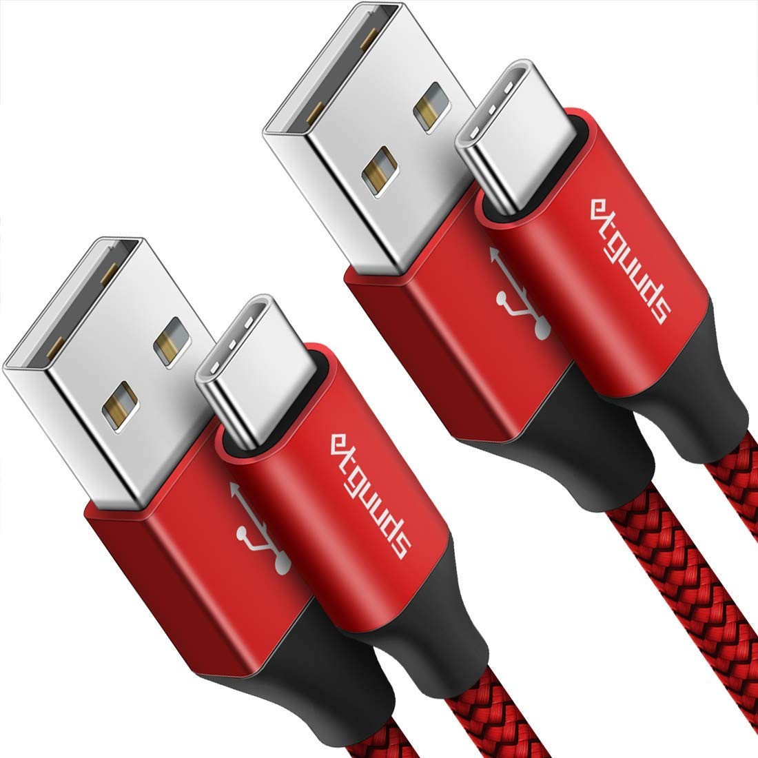 etguuds USB A to USB C Cable 4ft, 2-Pack, 3A Fast Charging Type C Charger Cord f gallery