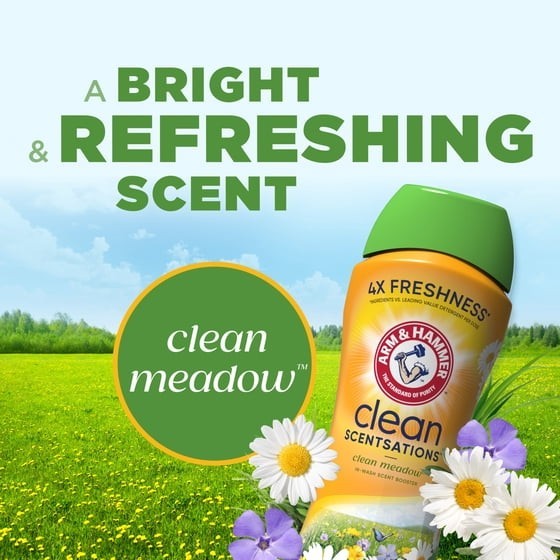 Arm & Hammer Clean Meadow Scent Booster 24 oz Pack of 2 Laundry Beads gallery