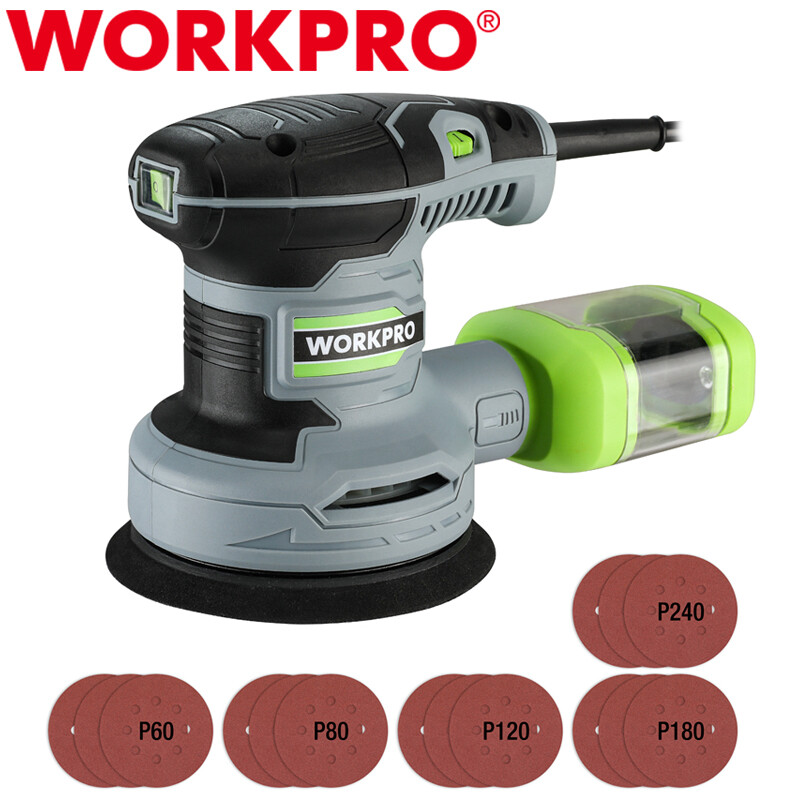 WORKPRO 5" Random Orbit Sander 6 Variable Speeds Sander 7000 to 14000 RPM 2.5Amp gallery