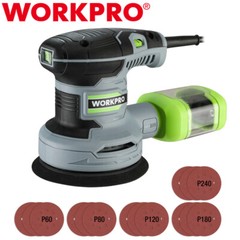 WORKPRO 5″ Random Orbit Sander 6 Variable Speeds Sander 7000 to 14000 RPM 2.5Amp