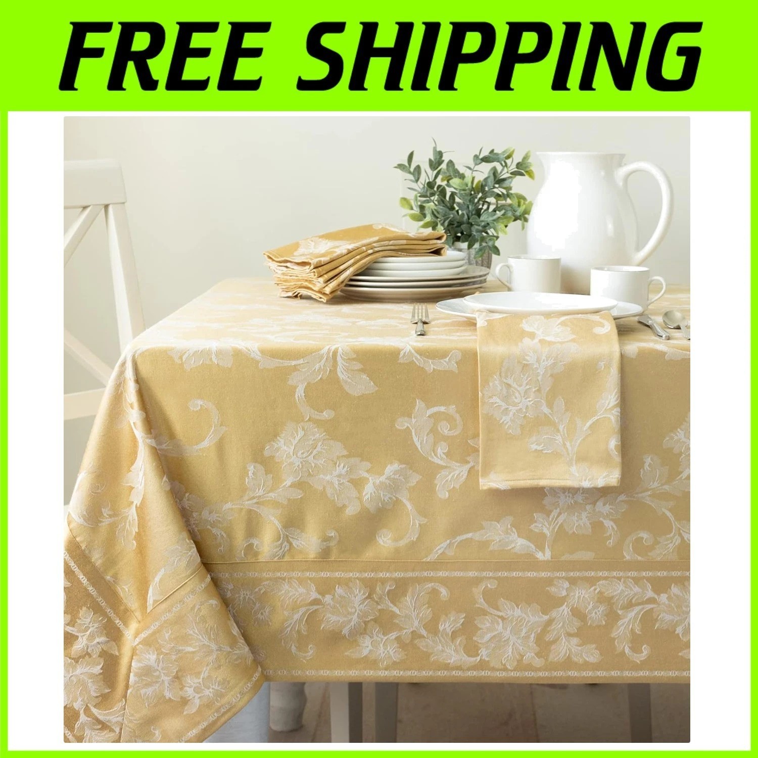 Luxury Damask Table Cloth - Ideal for Special Occasions gallery
