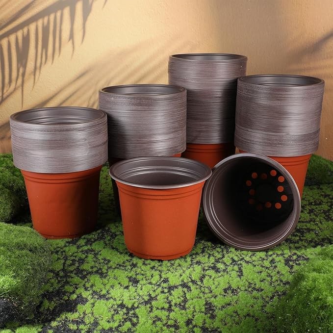 Hushee 1500 Pcs 4 Inch Plastic Plants Nursery Pots Bulk Seed Starting Pots with gallery
