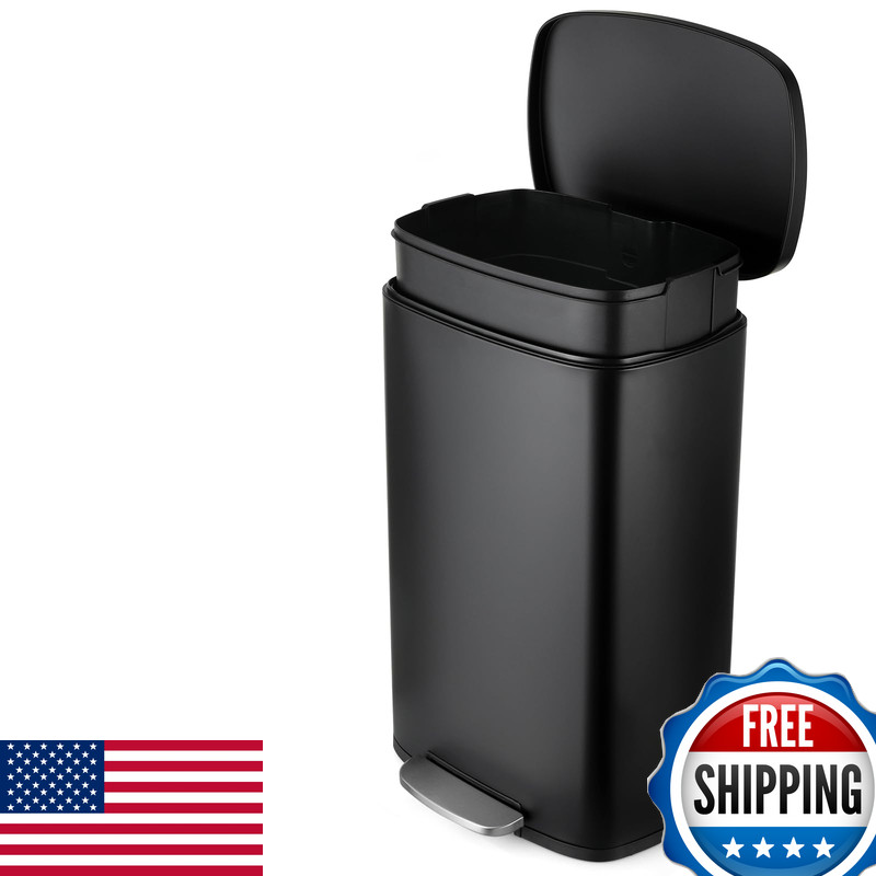 Comfycorner 8 Gal Kitchen Trash Can 30L Recycling Or Garbage Bin Brushed gallery