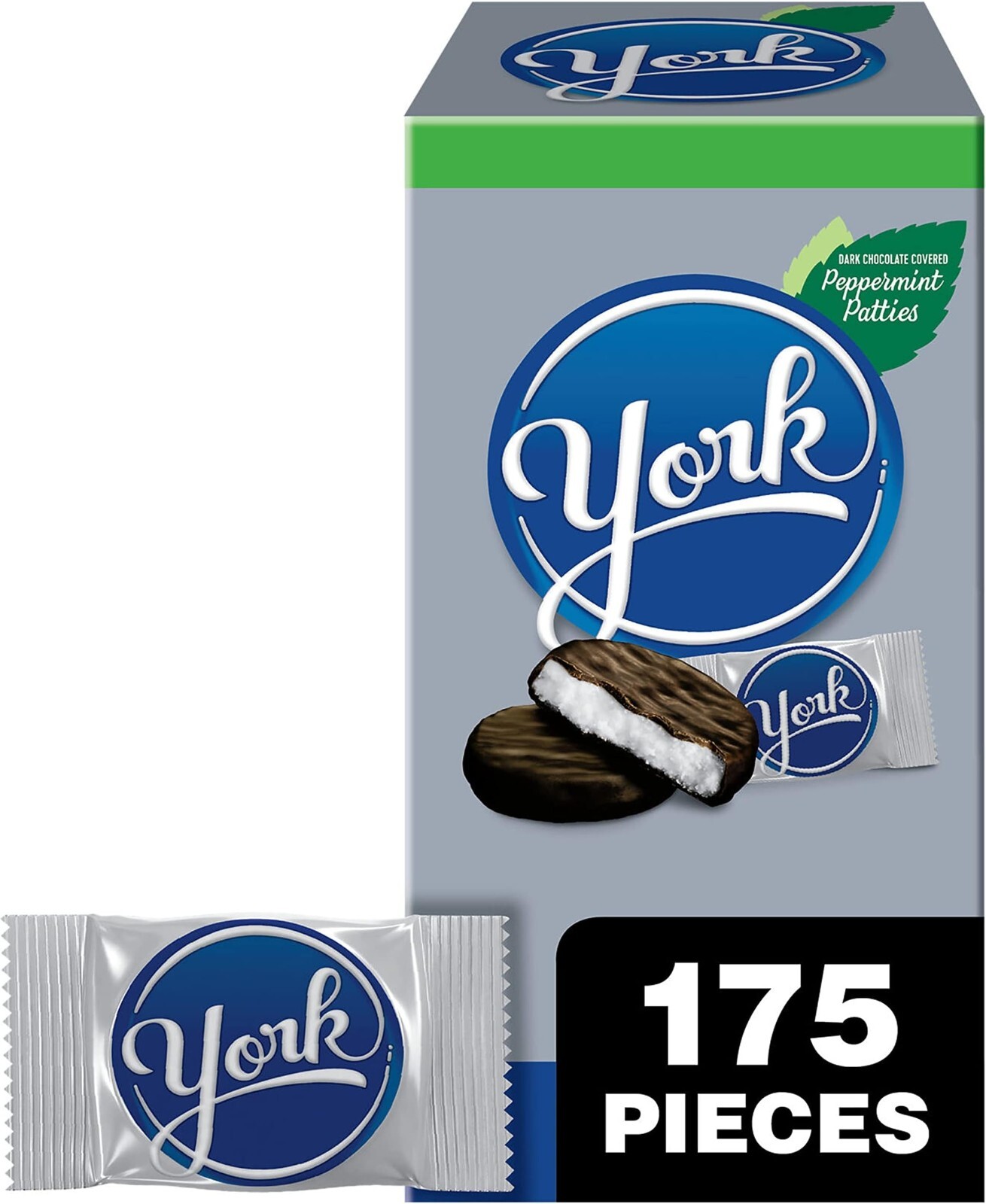 YORK Dark Chocolate Peppermint Patties, Candy Bulk Box, 84 oz (175 Pieces) gallery