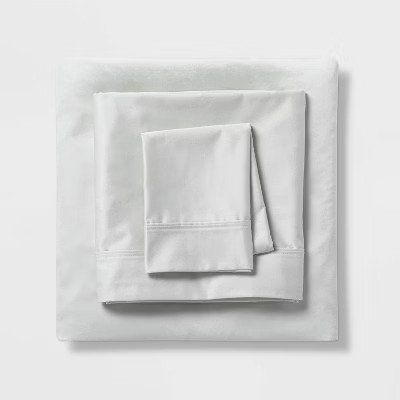 Threshold 400 Thread Count Cotton Sateen 4-Piece Sheet Set Luxurious gallery