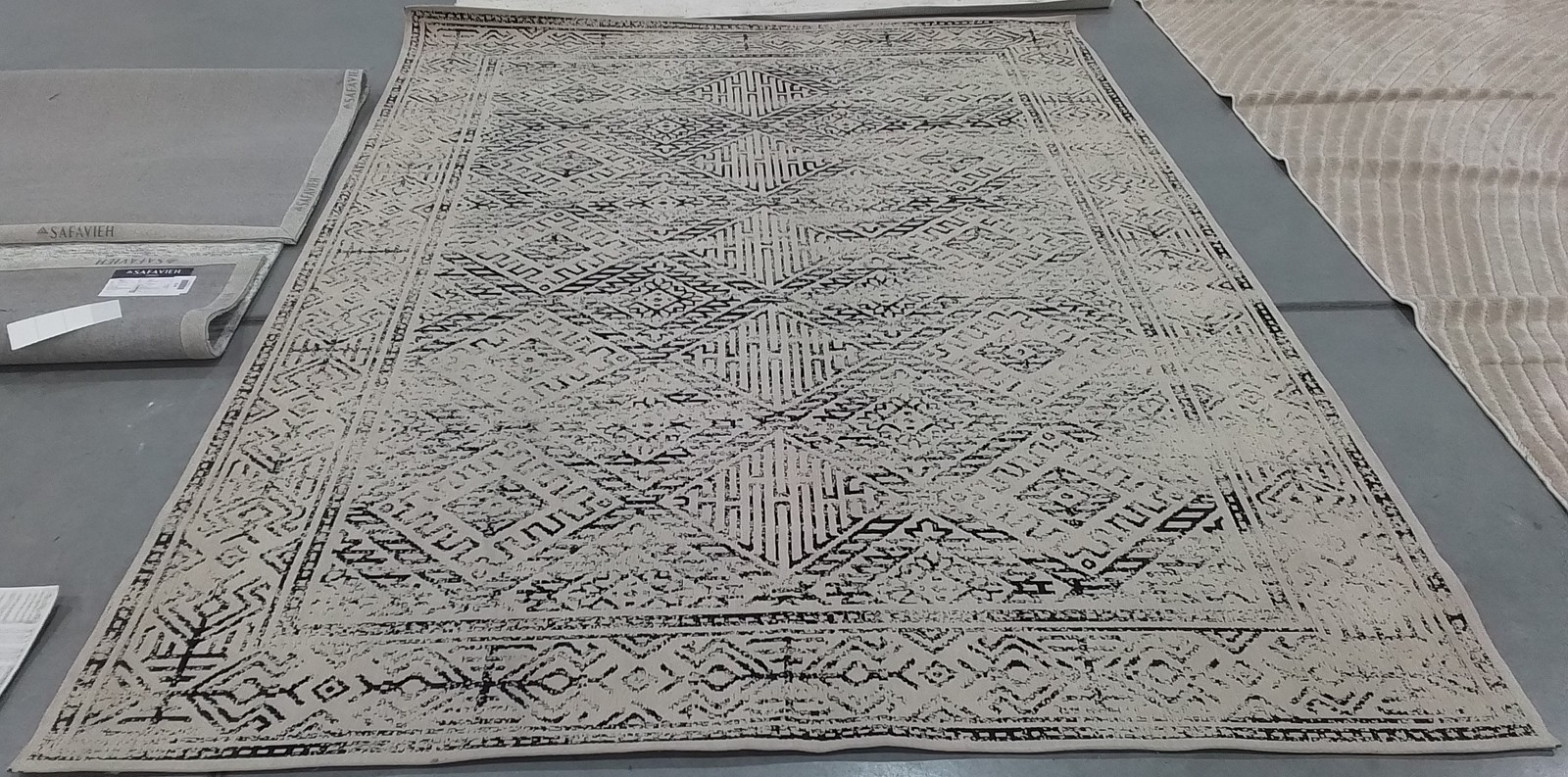 BEIGE / BLACK 8'-0" x 10'-0" Back Stain Rug, Reduced Price 1172795017 CLV126F-8 gallery