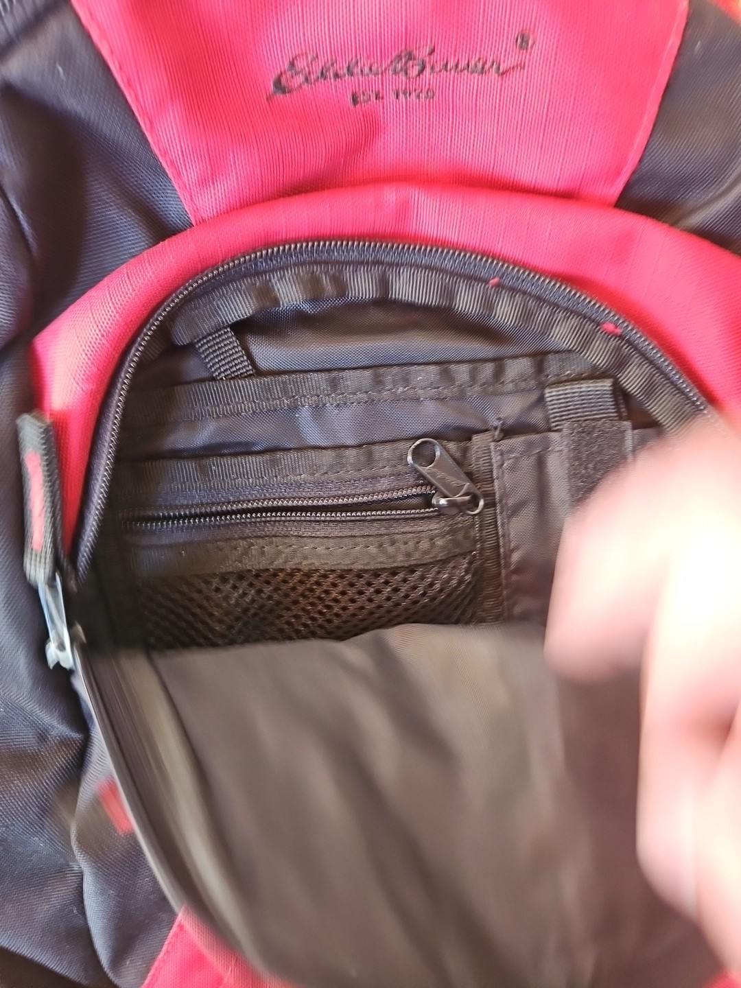 Eddie Bauer Vintage Backpack Red Black 2
