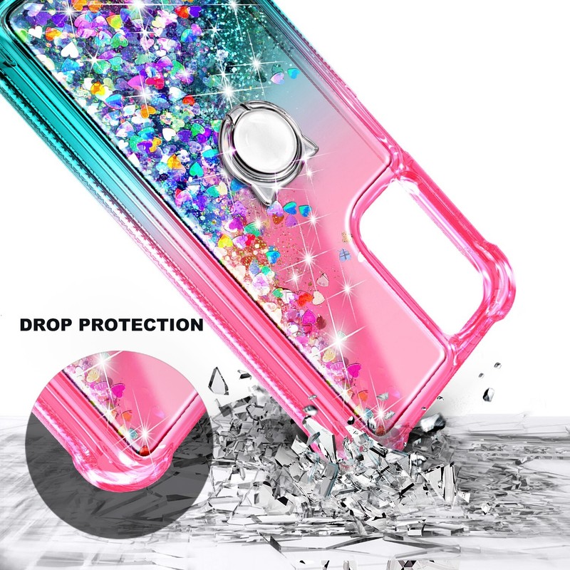 For Samsung Galaxy A16 5G & 4G Case Liquid Glitter Waterfall Cover + Lanyard gallery