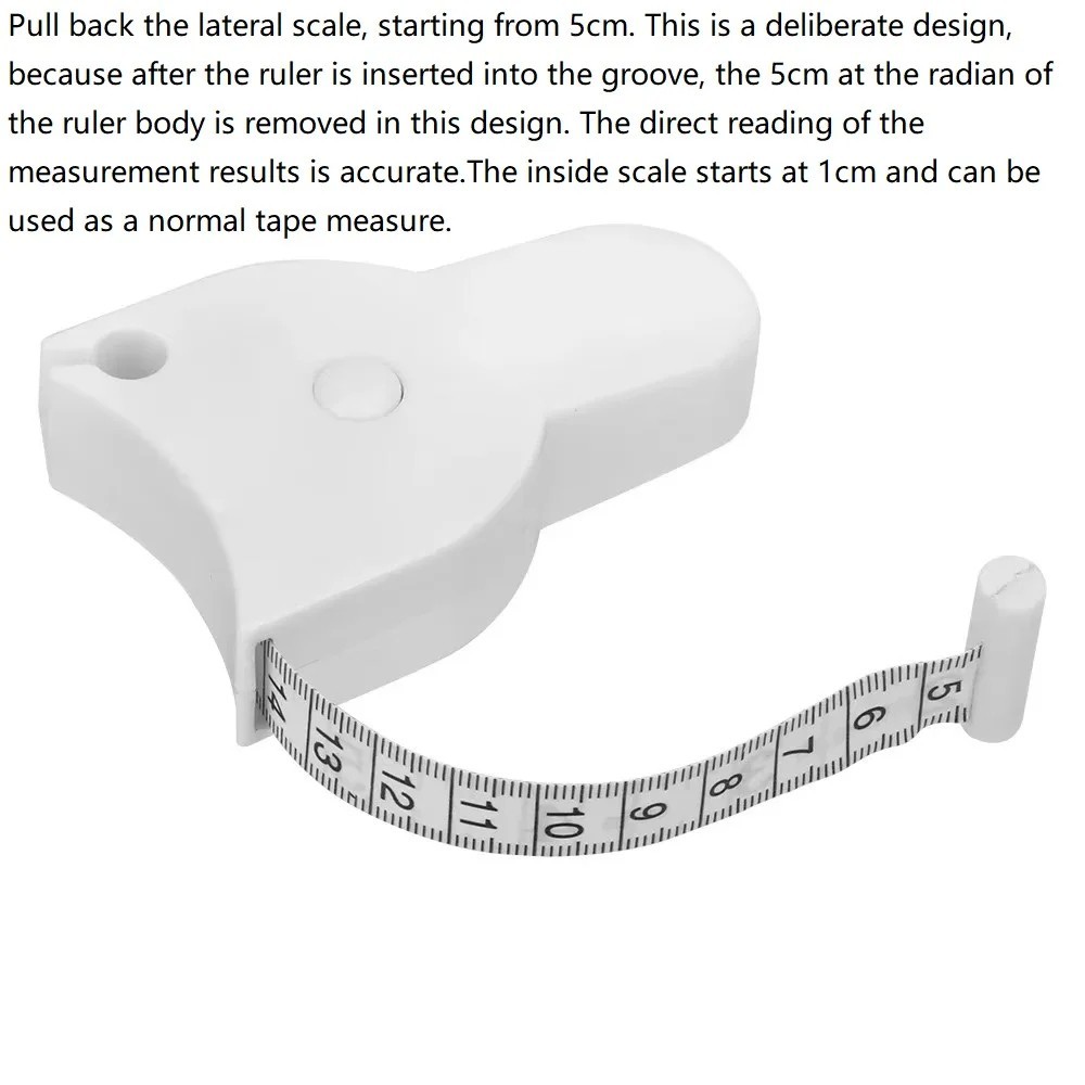1pc Retractable Tape Automatic Precision Body Measuring for Body Waist Hip Bust gallery
