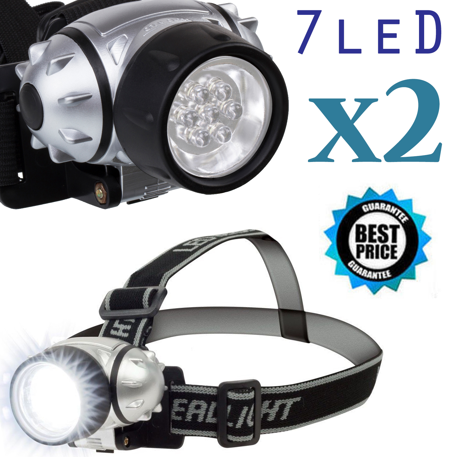 2x 1000LM LED Biking Hiking Headlamp Flashlight Torch Headlight Cree gallery