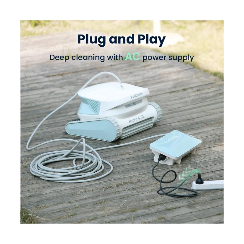 Poolmate Hydro 4 SE Corded Robotic Pool Cleaner, 150W 180μm Class Basket Fi gallery