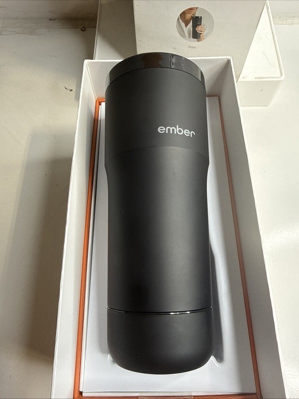 Ember 12oz Temperature Control Smart Travel Black Mug - Mug & Lid Only - NO Base gallery