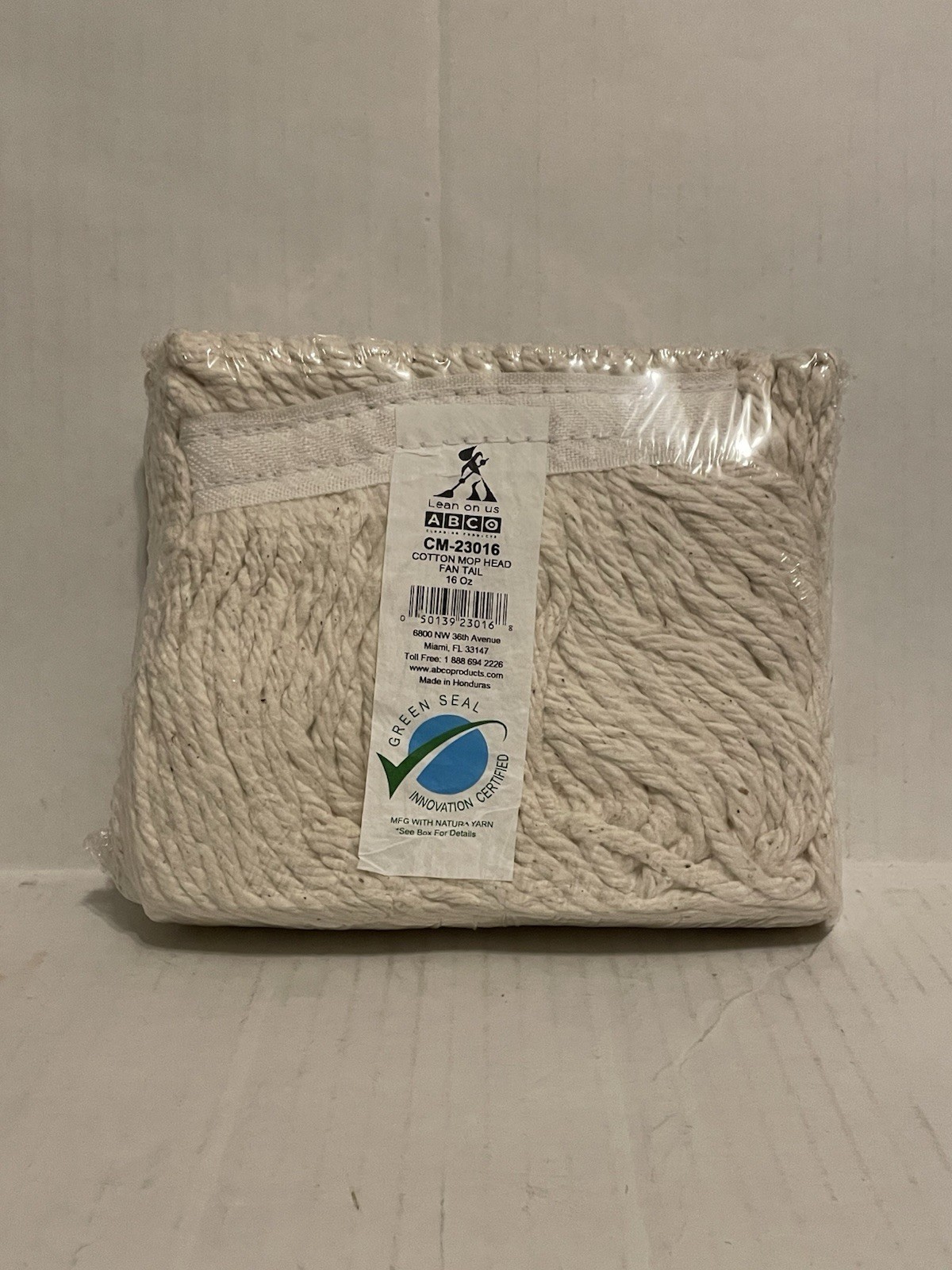 ABCO Screw Type Cotton Mop Head CM-22016 16oz, White , New gallery