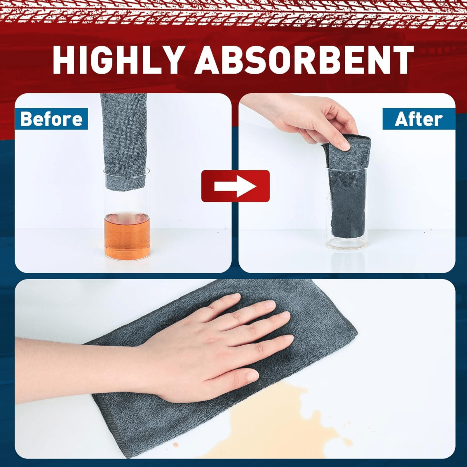 TEAWOO Microfiber Cleaning Cloths (15-Pack, Grey) gallery